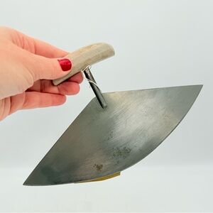 Vintage Ulu Knife with Bone Handle, Inuit Eskimo Art Meat Knife, 70s